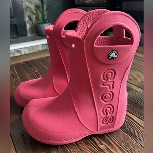 CROCS • big kids C11 Handle It rain rubber boots classic waterproof lightweight